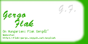 gergo flak business card